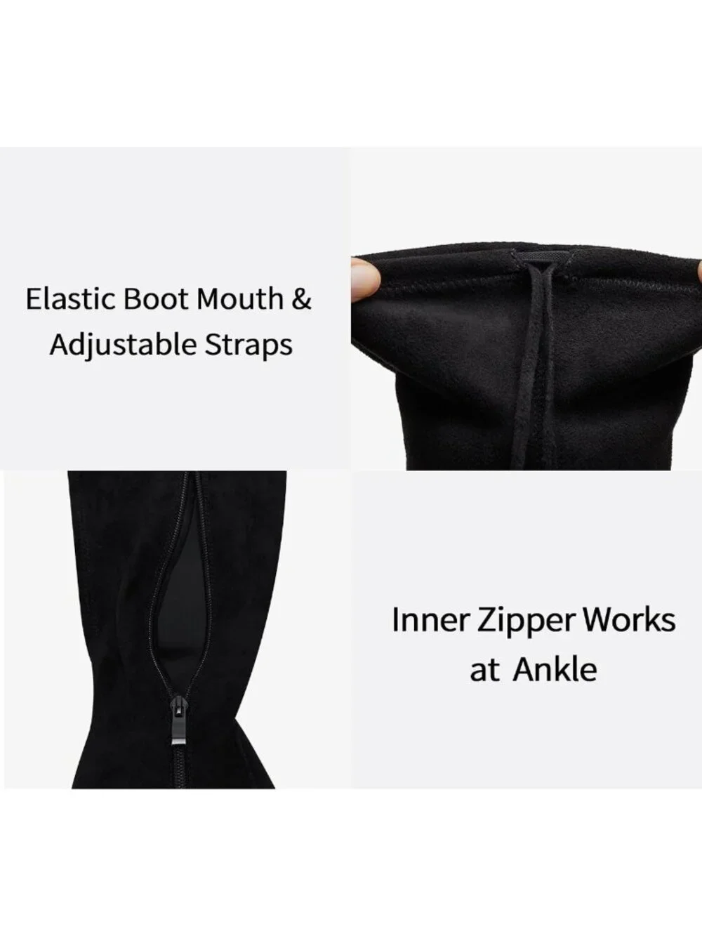 Chic Suede Thigh High Over-the-Knee Boots with Stylish Block Heel - Size